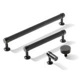 Knurled Oil Rubbed Bronze "Transitional" Cabinet Knobs and Drawer Pulls