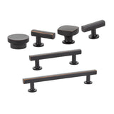 T-Bar Oil Rubbed Bronze "Geo" Cabinet Knob and Drawer Pulls