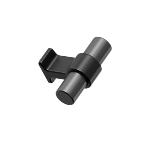 Black and Gun Metal "Bond" T-Bar Dual Finish Knob and Pulls - Euro • Knobs