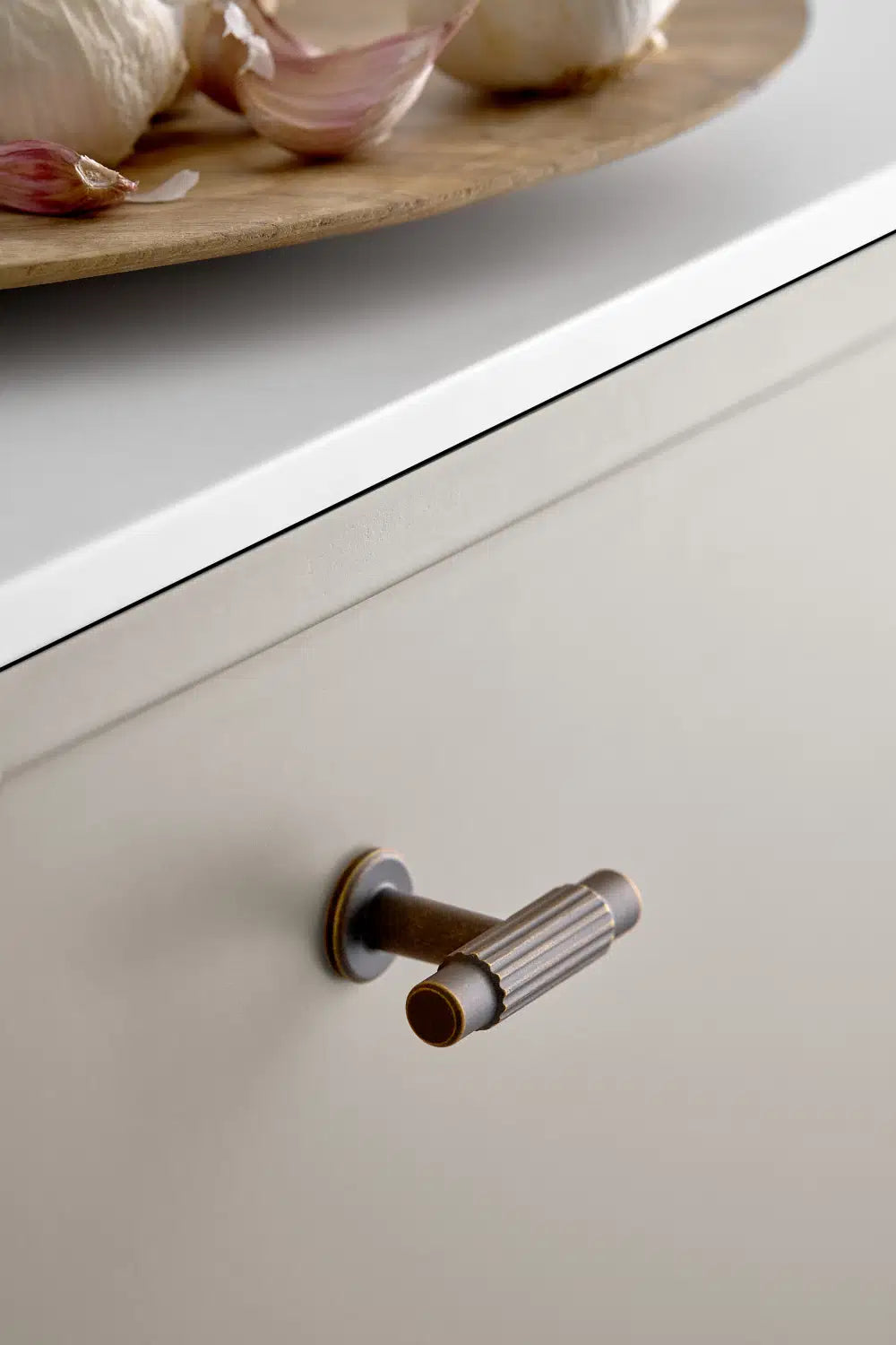 Dark Rubbed Bronze "Villa" Fluted Cabinet Knobs and Pulls