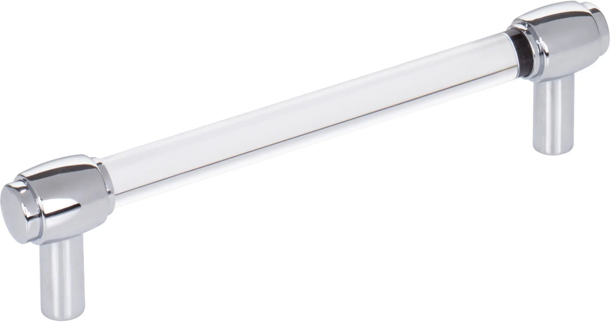 Lucite Polished Chrome "Nash" Drawer Pulls and Cabinet Knobs
