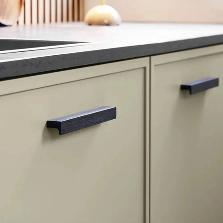 Brushed Matte Black "Elan" Knob and Drawer Pulls