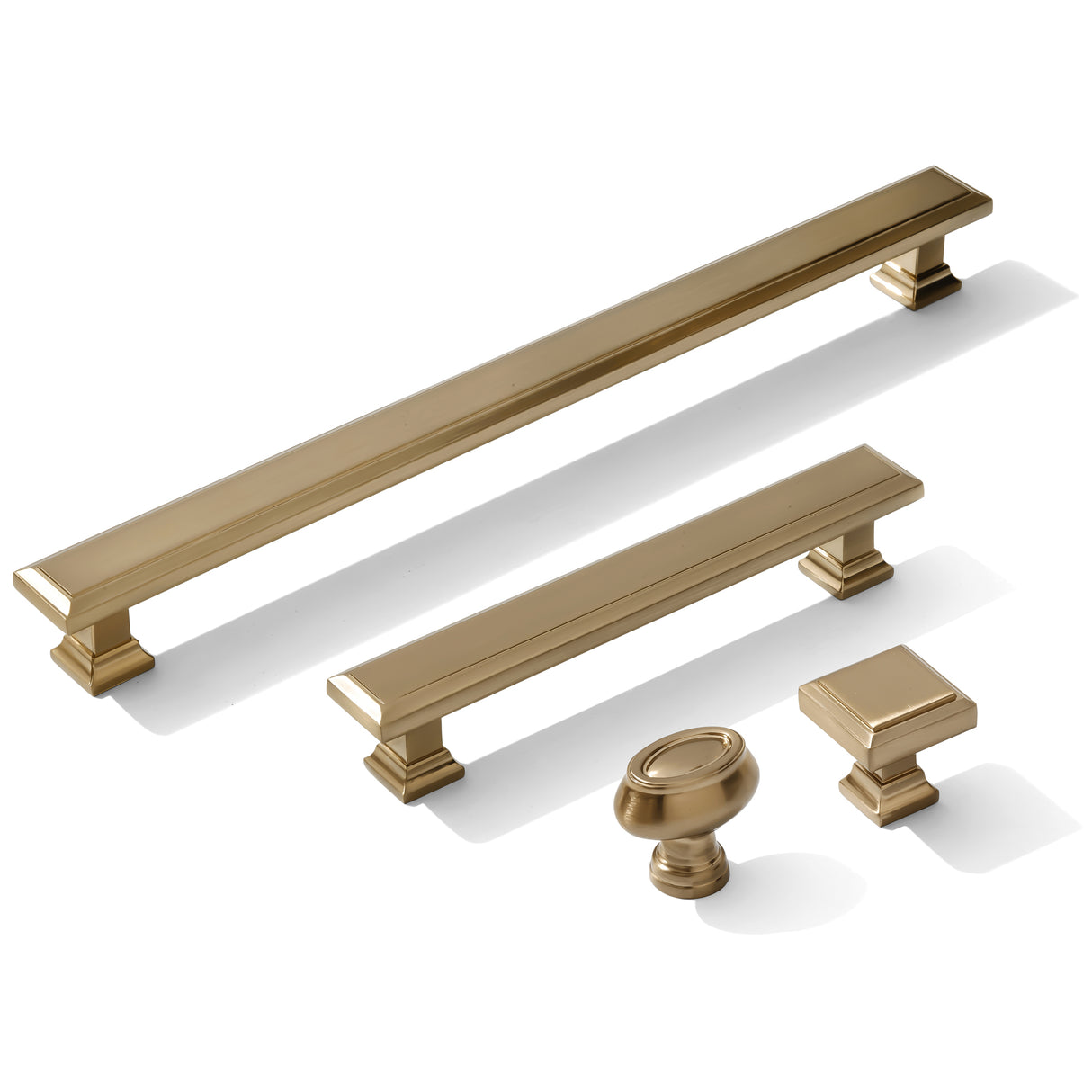 Champagne Bronze "Glow" Cabinet Knobs and Drawer Pulls - Forge Hardware Studio
