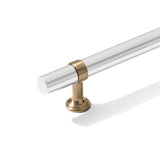 Champagne Bronze and Chrome Smooth "Contemporary" Glass Shower Door Handles