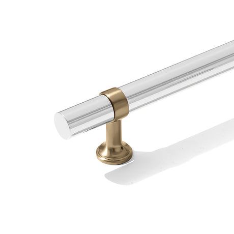 Champagne Bronze and Chrome Smooth "Contemporary" Glass Shower Door Handles