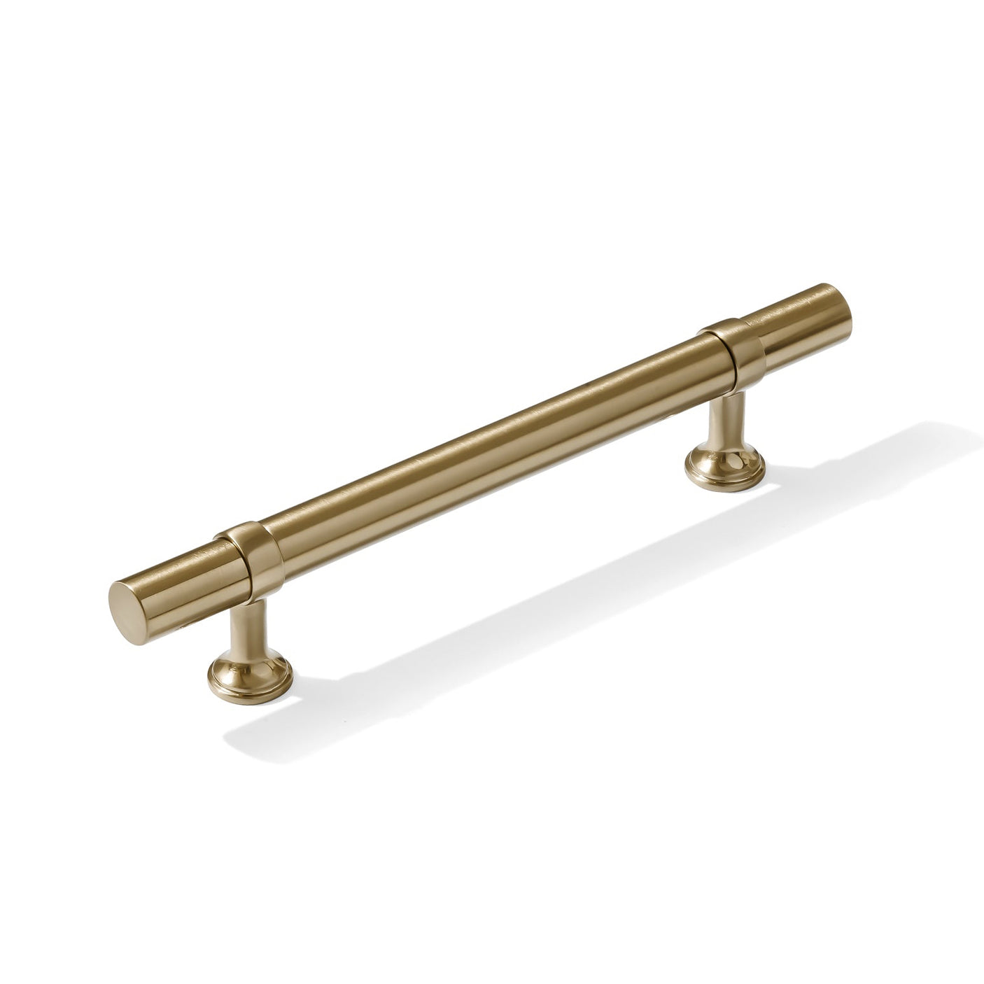 Smooth T-Bar "Contemporary" Champagne Bronze Knobs and Pulls