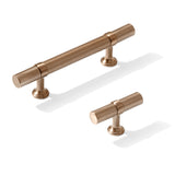 Knurled T-Bar "Contemporary" Bronze Copper Knobs and Pulls