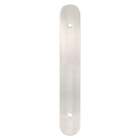 Brushed Nickel Rounded Drawer Pull Backplates