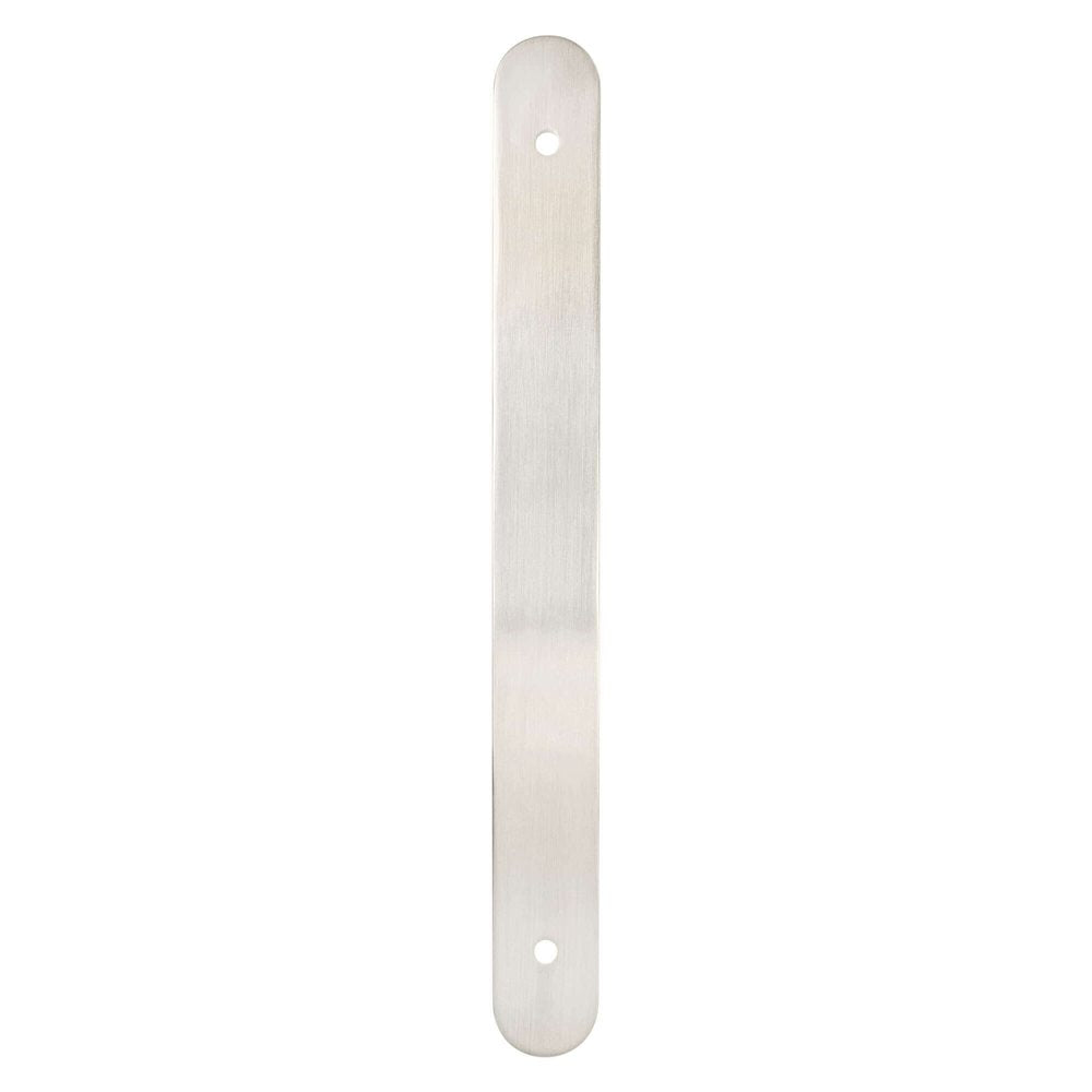 Brushed Nickel Rounded Drawer Pull Backplates