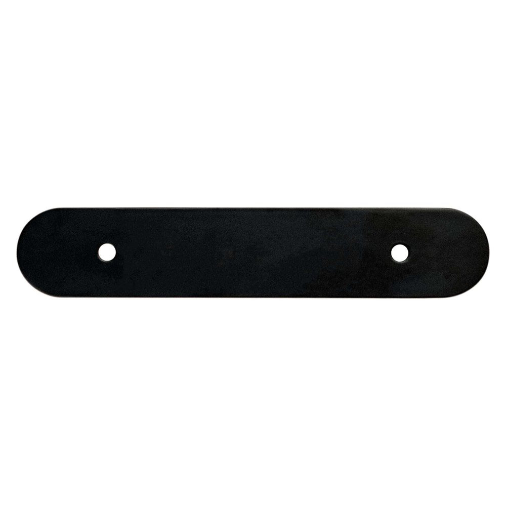 Matte Black Rounded Drawer Pull Backplates