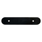 Matte Black Rounded Drawer Pull Backplates