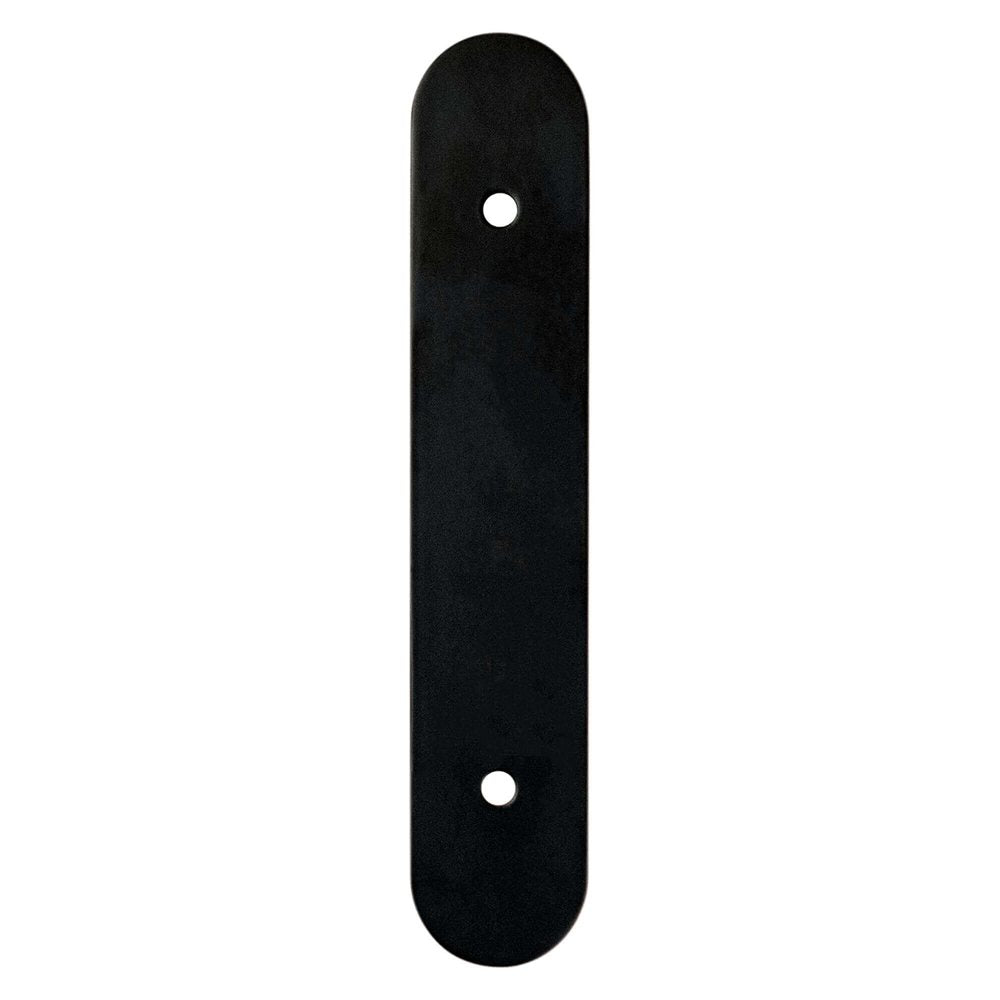 Matte Black Rounded Drawer Pull Backplates
