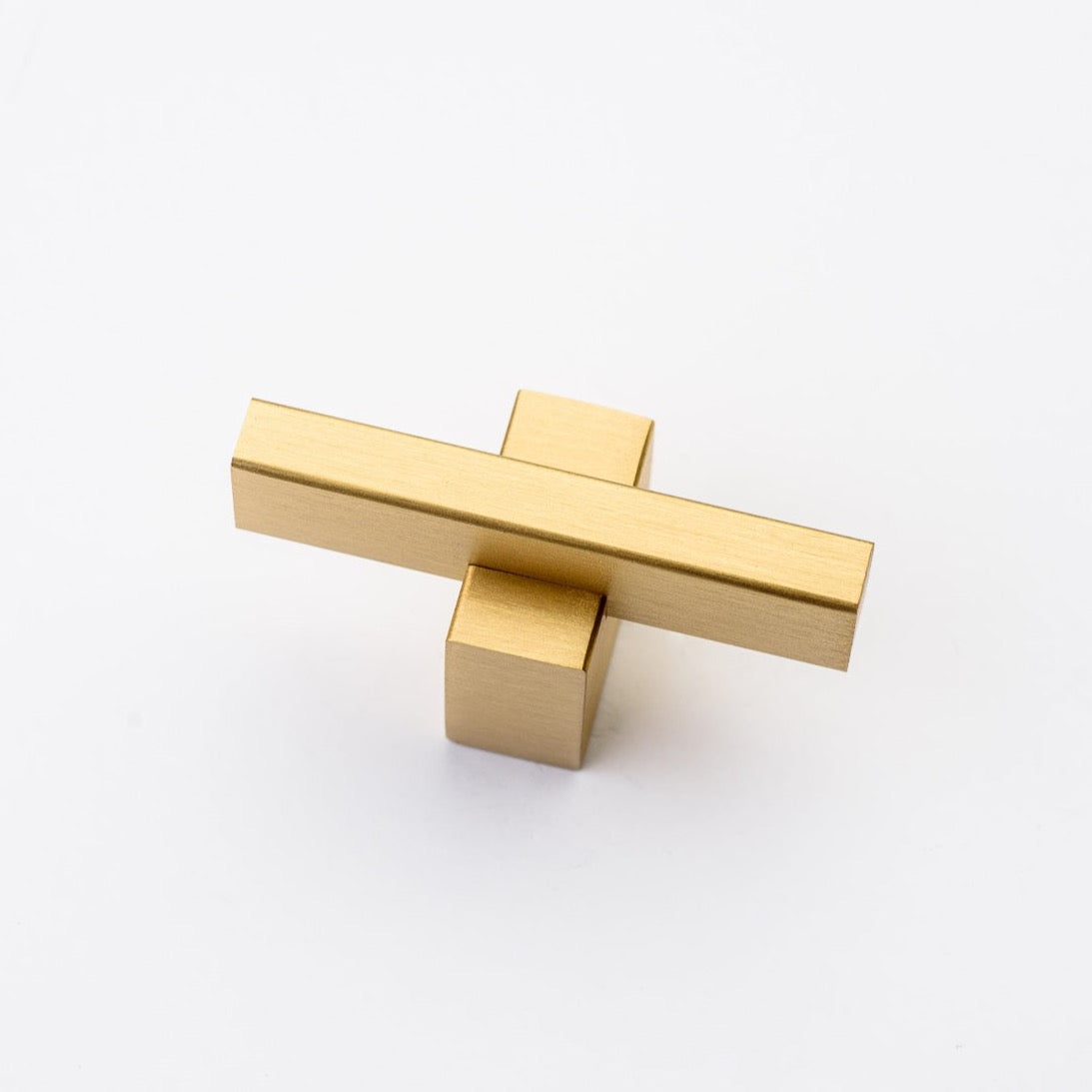 Lew's Two Tone Series Knobs and Handles Brushed Brass - Forge Hardware Studio
