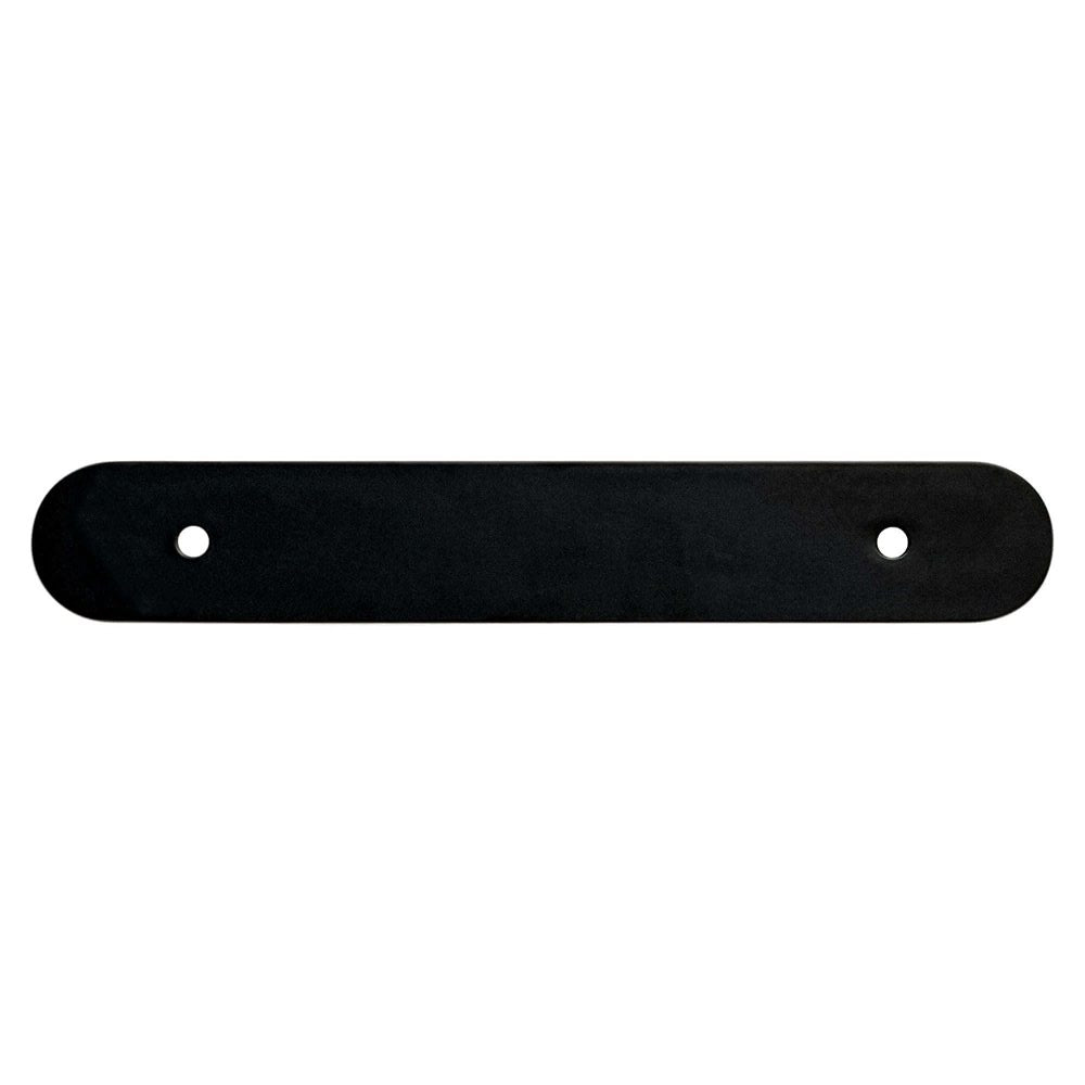 Matte Black Rounded Drawer Pull Backplates