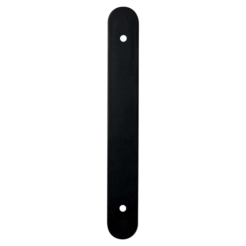 Matte Black Rounded Drawer Pull Backplates