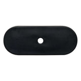 Matte Black Rounded Drawer Pull Backplates