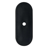 Matte Black Rounded Drawer Pull Backplates