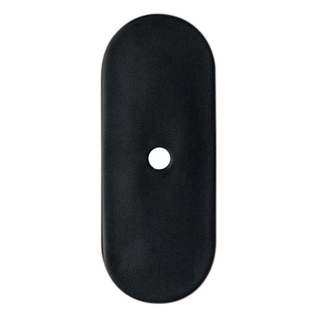 Matte Black Rounded Drawer Pull Backplates