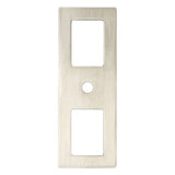 Brushed Nickel Cutout Drawer Pull Backplates - Forge Hardware Studio