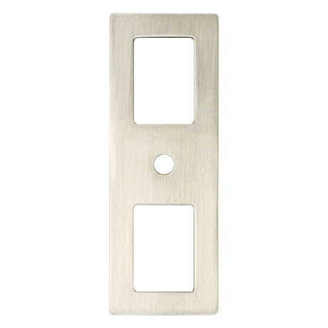 Brushed Nickel Cutout Drawer Pull Backplates - Forge Hardware Studio