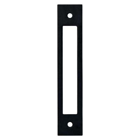 Matte Black Cutout Drawer Pull Backplates - Forge Hardware Studio