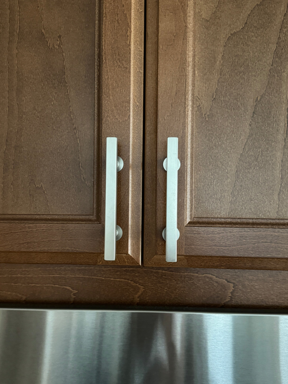 Lew's Square Bar Cabinet Knobs and Pulls in Brushed Nickel - Forge Hardware Studio