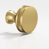 Solid Brass "Reeded" Round Glass Shower Knob - Industry Hardware