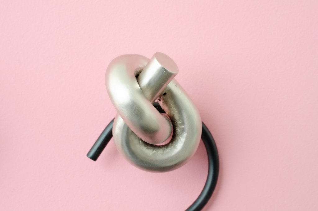 Nickel "Knot" Cabinet Knob and Hook - Forge Hardware Studio