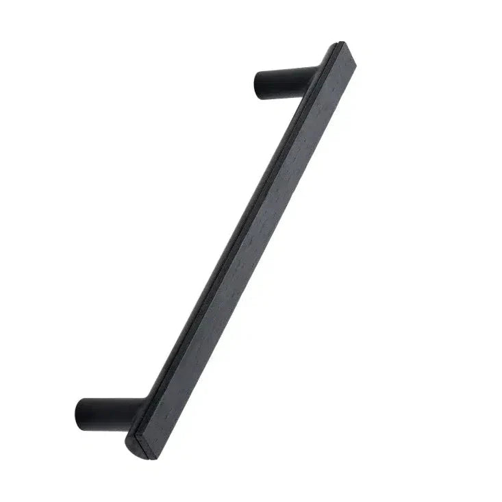 Black and Wood "Bis" Cabinet Knob and Drawer Handle - Euro • Knobs