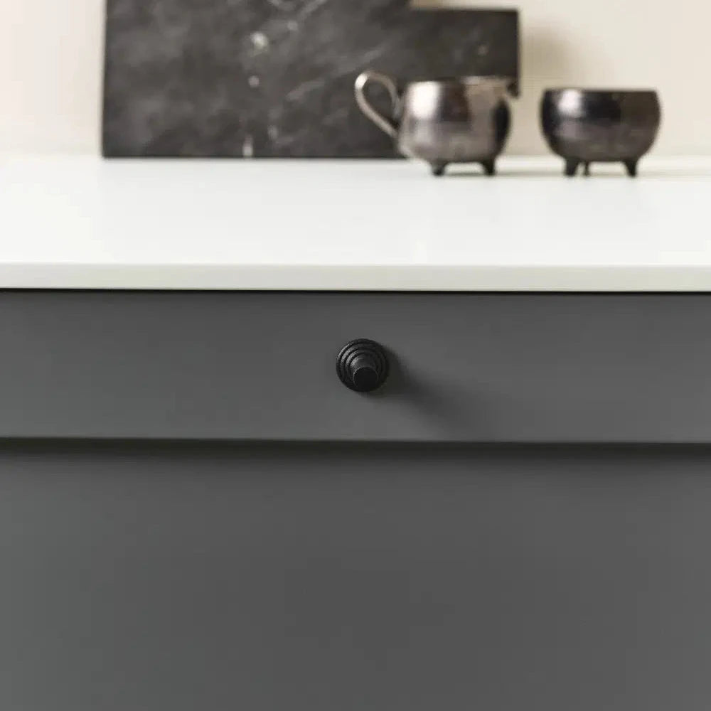 Matte Black "Motion" Knob and Drawer Pull