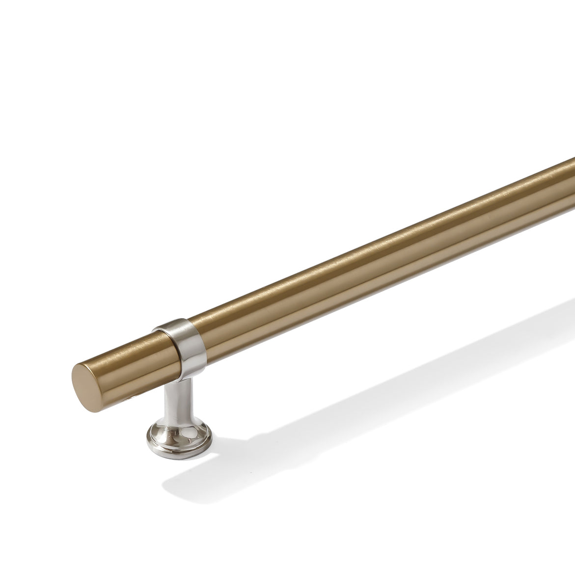 Smooth T-Bar "Contemporary" Satin Nickel and Champagne Bronze Knobs and Pulls