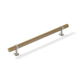 Smooth T-Bar "Contemporary" Satin Nickel and Champagne Bronze Knobs and Pulls
