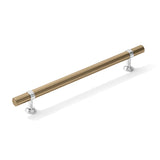 Smooth T-Bar "Contemporary" Polished Chrome and Champagne Bronze Knobs and Pulls