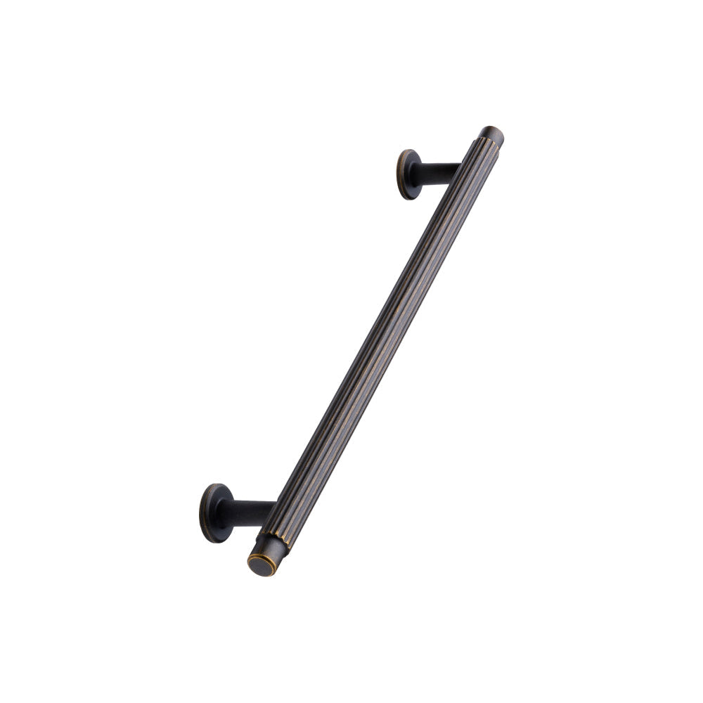 Dark Rubbed Bronze "Villa" Fluted Cabinet Knobs and Pulls