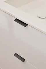 Anthracite Textured "Edge Straight" Tab Drawer Pulls