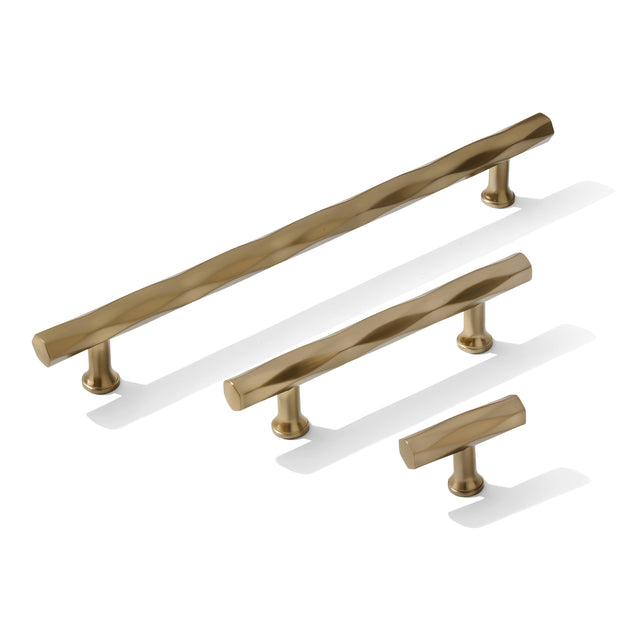 T-Bar "American Designer" Drawer Pulls in Champagne Bronze - Forge Hardware Studio