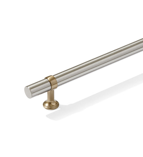 Champagne Bronze and Satin Nickel Smooth "Contemporary" Glass Shower Door Handles - Forge Hardware Studio