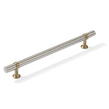 Smooth T-Bar "Contemporary" Champagne Bronze and Satin Nickel Knobs and Pulls