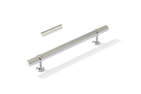 Knurled T-Bar "Contemporary" Polished Chrome Knobs and Pulls - Forge Hardware Studio