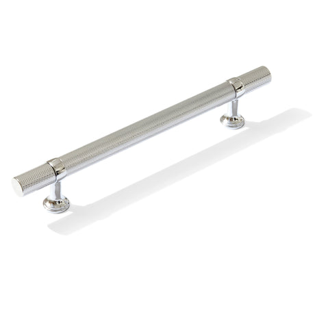 Polished Chrome Knurled "Contemporary" Glass Shower Door Handles