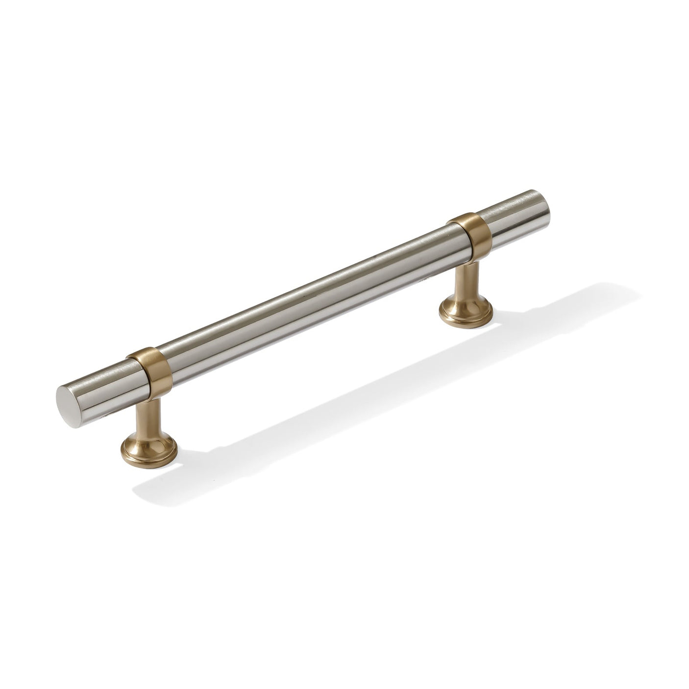 Smooth T-Bar "Contemporary" Champagne Bronze and Satin Nickel Knobs and Pulls