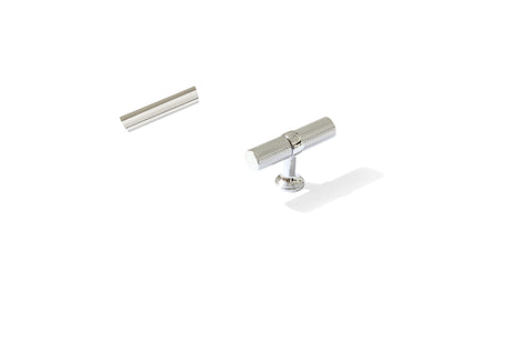 Knurled T-Bar "Contemporary" Polished Chrome Knobs and Pulls - Forge Hardware Studio