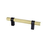 Knurled "Prelude" Champagne Bronze and Matte Black Knobs and Pulls