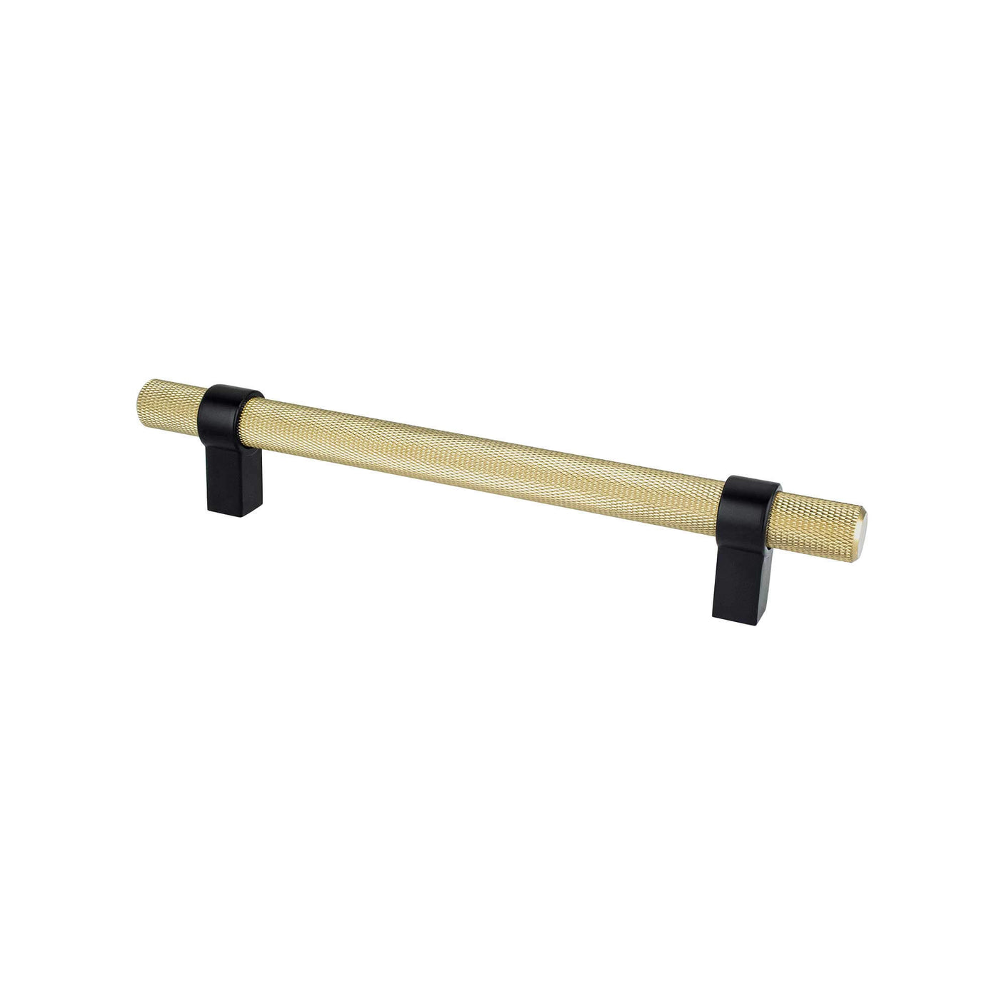 Knurled "Prelude" Champagne Bronze and Matte Black Knobs and Pulls