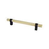 Knurled "Prelude" Champagne Bronze and Matte Black Knobs and Pulls