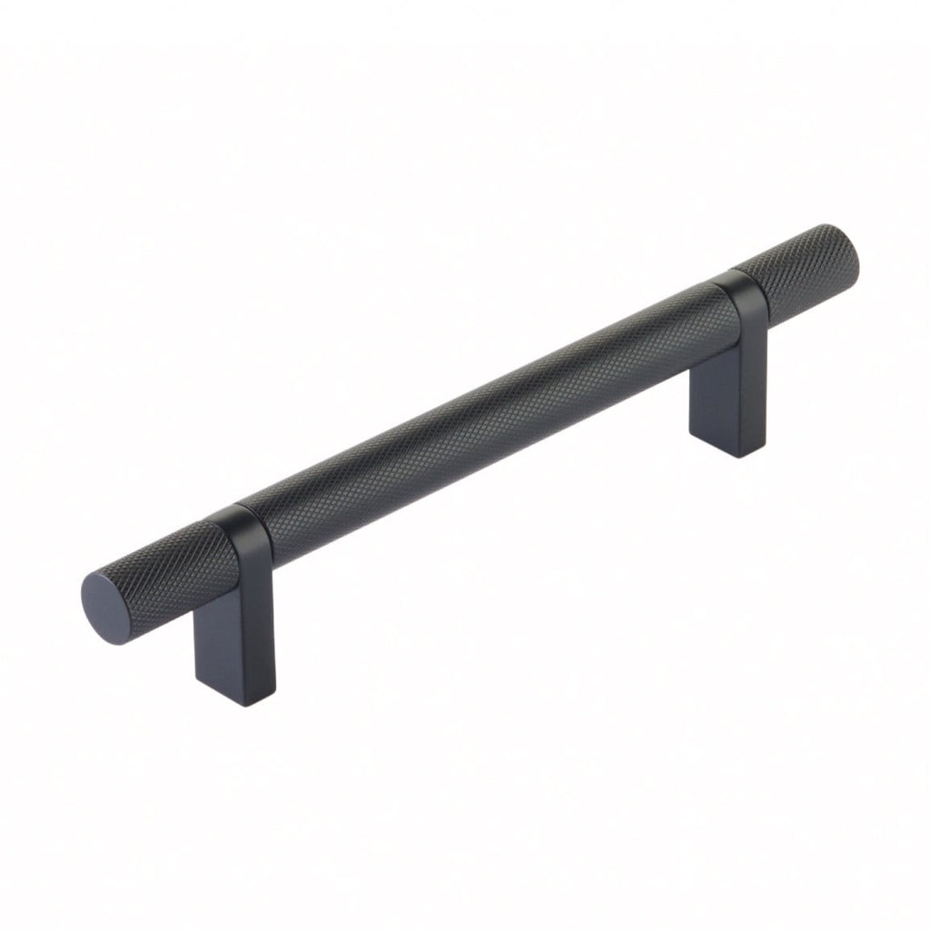 Knurled Select T-Bar Matte Black Cabinet Knobs and Drawer Pulls - Forge Hardware Studio