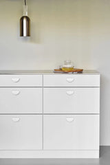 Semi-Circle "Horizon" White Drawer Pulls