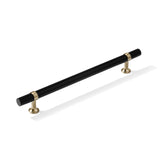 Smooth T-Bar "Contemporary" Champagne Bronze and Matte Black Knobs and Pulls