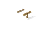 Knurled T-Bar "Contemporary" Champagne Bronze Knobs and Pulls