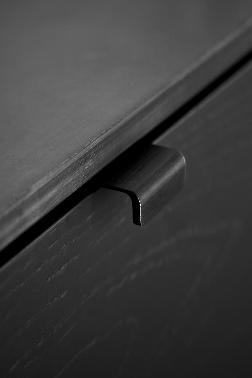 Edge Brushed Matt Black "Artisan" Drawer Pulls - Euro • Knobs